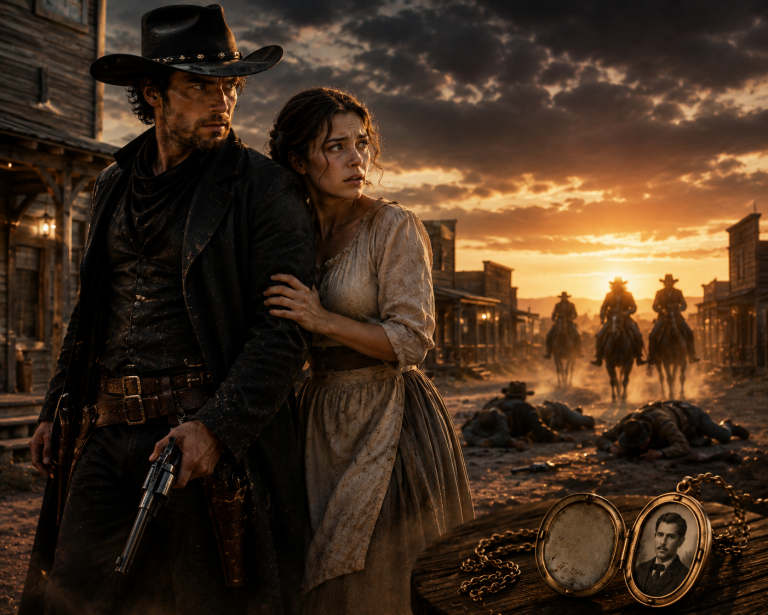 The Town’s Most Feared Gunslinger Risked His Life to Save a New Waitress From Outlaws — Until a Secret From Twelve Years Ago Revealed That Her Missing Father and His Missing Brother Had Vanished on the Same Night