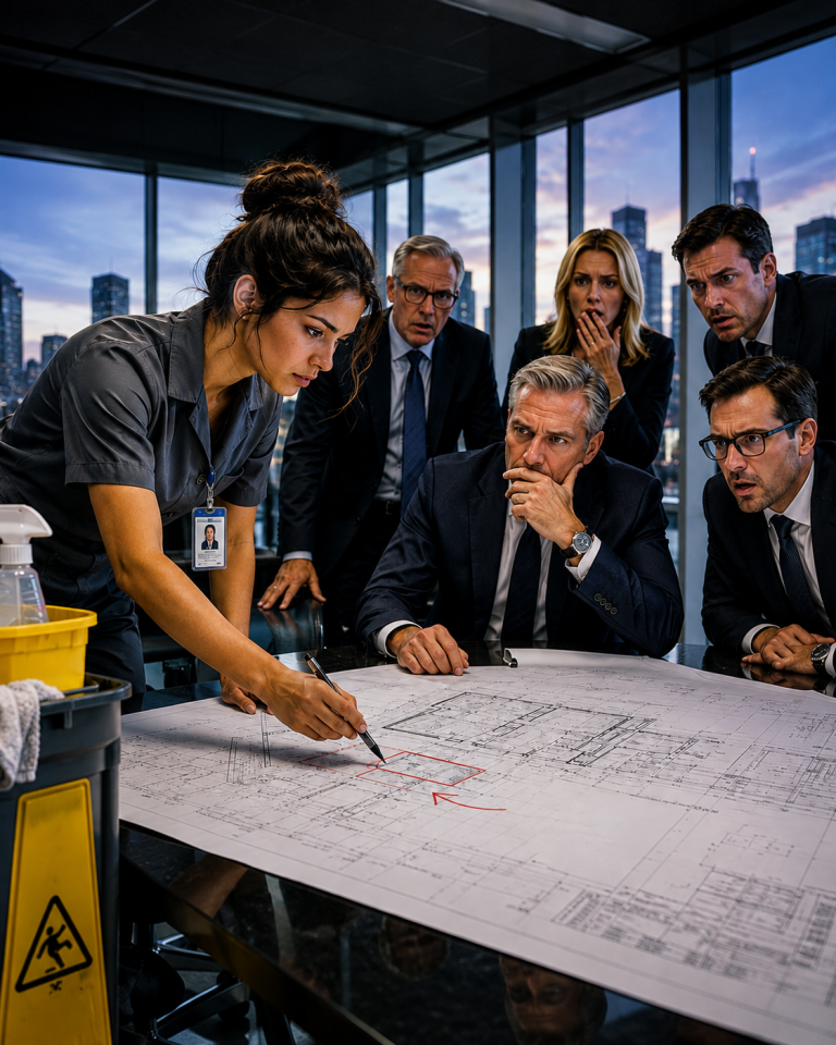 CEO THOUGHT SHE WAS JUST A CLEANER—UNTIL SHE FIXED HIS $450 MILLION BLUEPRINT IN SECONDS!