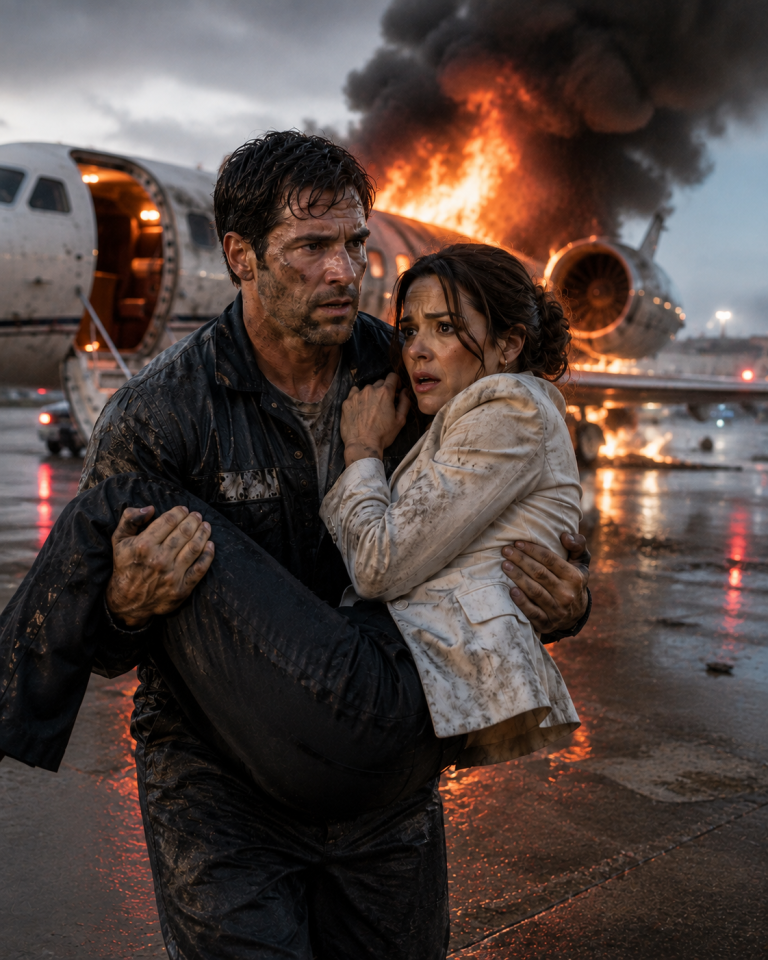 A Single Dad Rushed Into a Burning Jet to Save the CEO — Then a Marine General Saw His Face and Went Pale