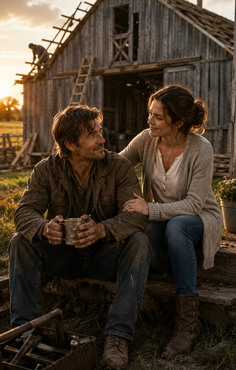 She Hired a Drifter to Repair Her Broken Barn — Then Offered Him the One Home He Had Spent Years Running From