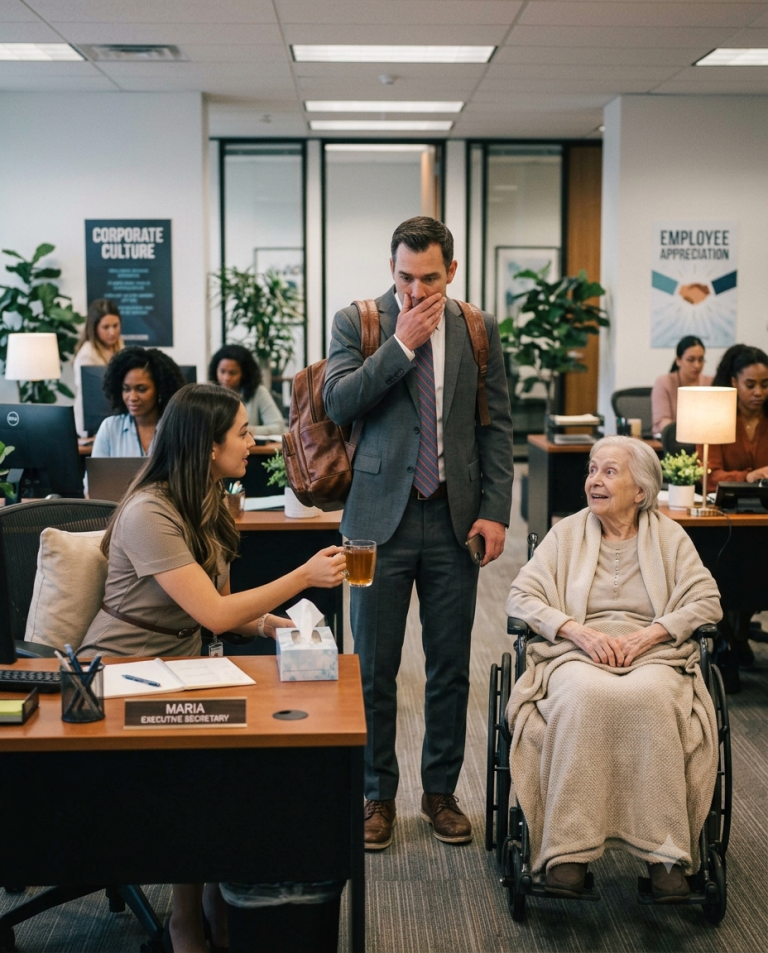 CEO BROUGHT HIS SICK MOM TO WORK — THE SECRETARY’S ACTION LEFT HIM SPEECHLESS!