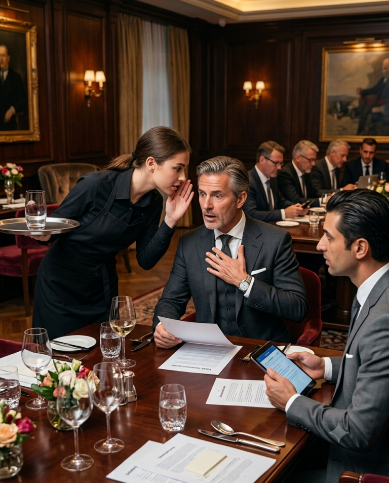 “Your Translator Is Lying!” — A Waitress Warns a Billionaire Before a German Deal