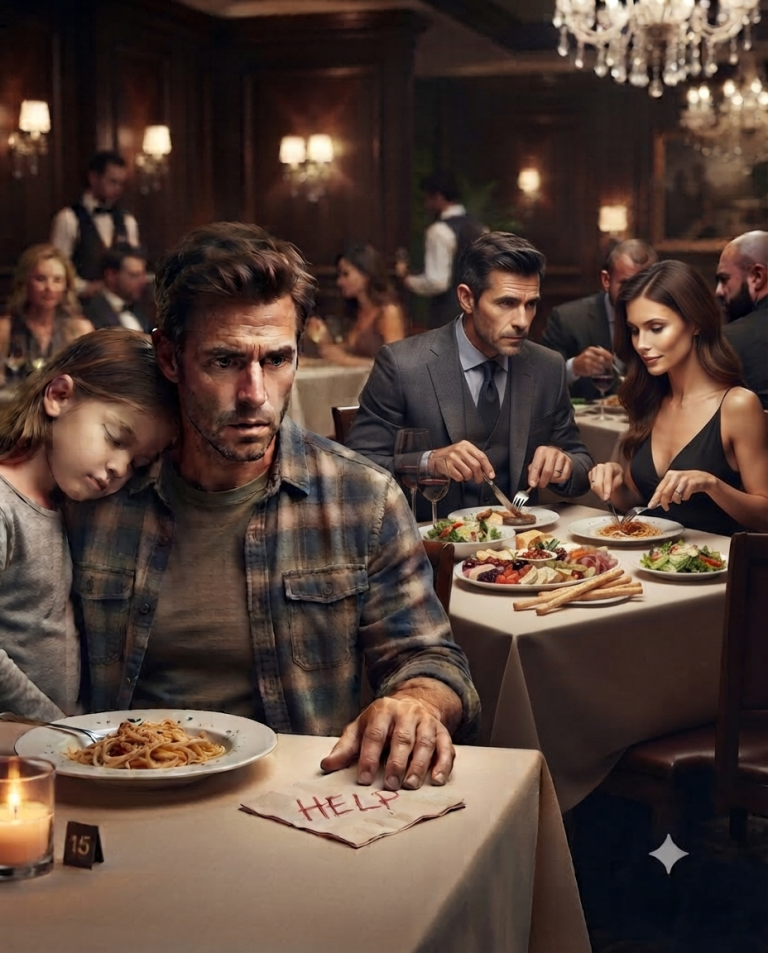 The Billionaire CEO Slipped “HELP” on a Napkin—Then a Single Dad at Table 15 Saw It