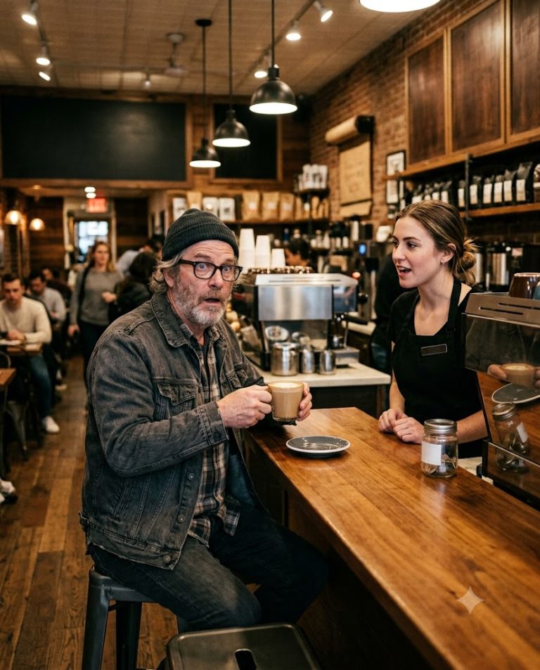 Disguised Boss Ordered Coffee in His Own Bar — Then Froze at the Waitress’s 3 Words!