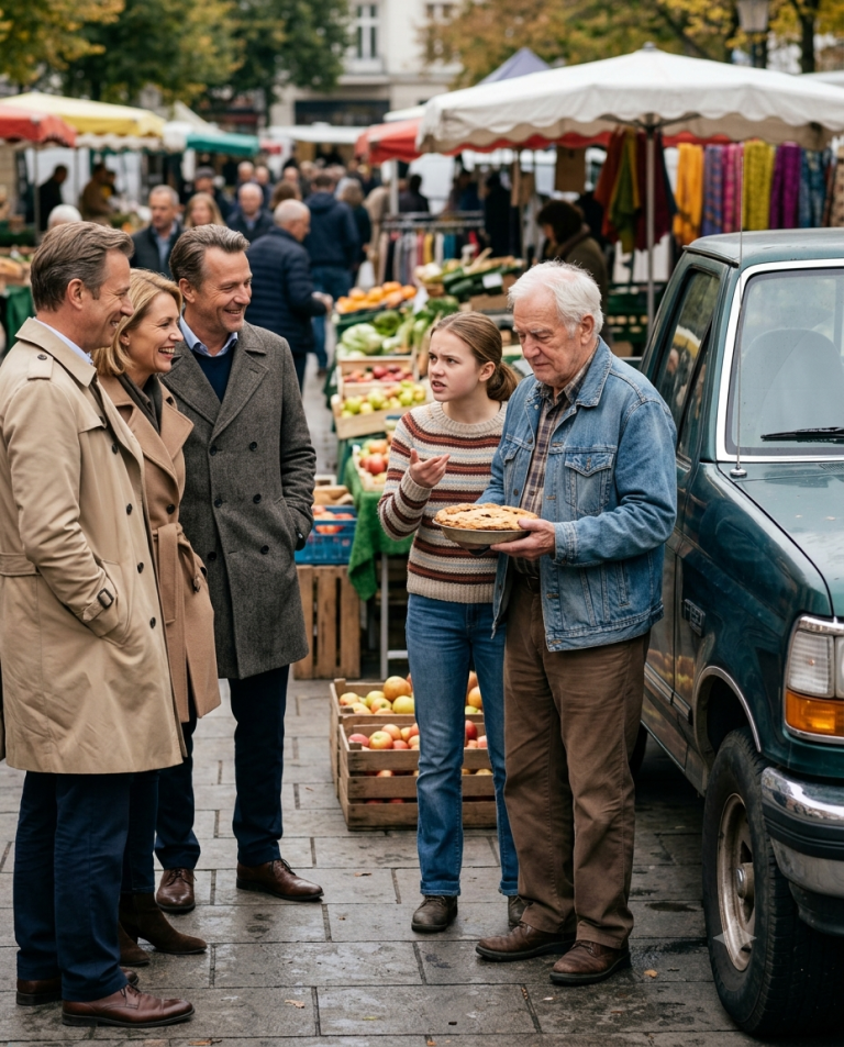 They Mocked His Old Car, His Clothes, His Pie… Then His Granddaughter Had Enough