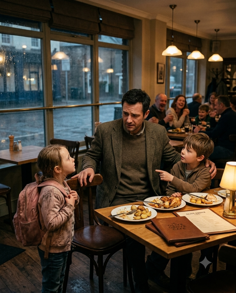 “Dad, Can She Eat With Us?”—Then the Single Dad Did Something Nobody Expected