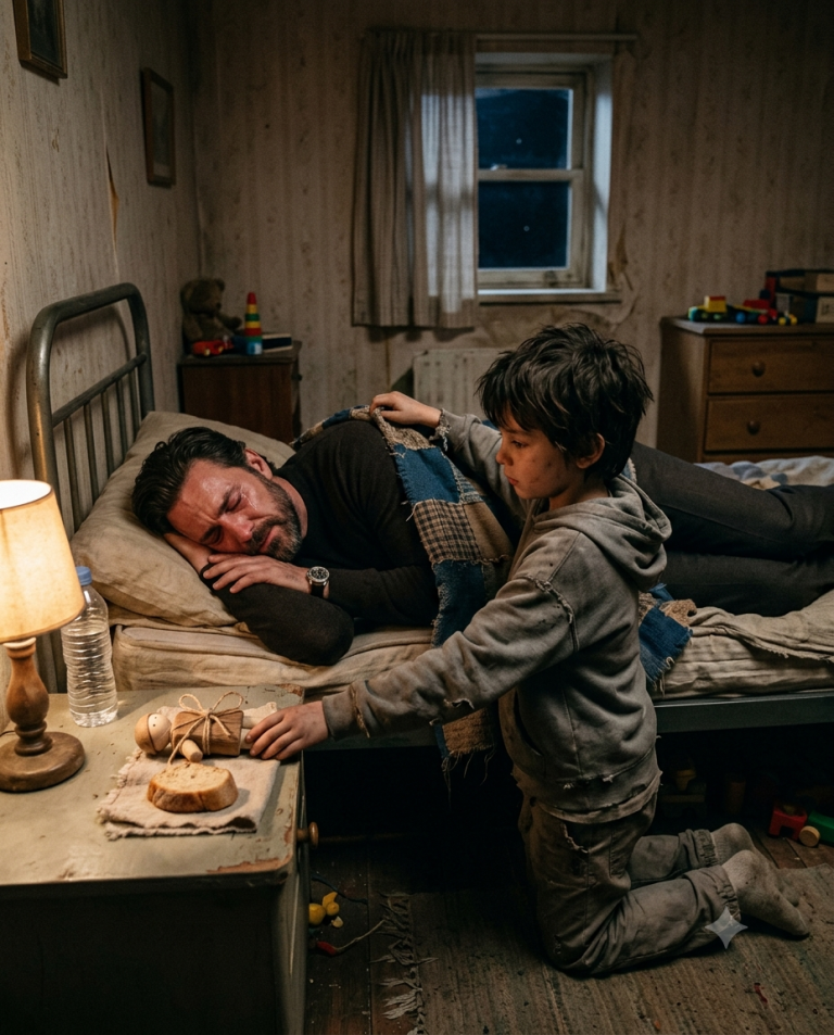 The Billionaire Pretended to Sleep Beside a Poor Boy — Then What the Child Did Left Him Crying All Night