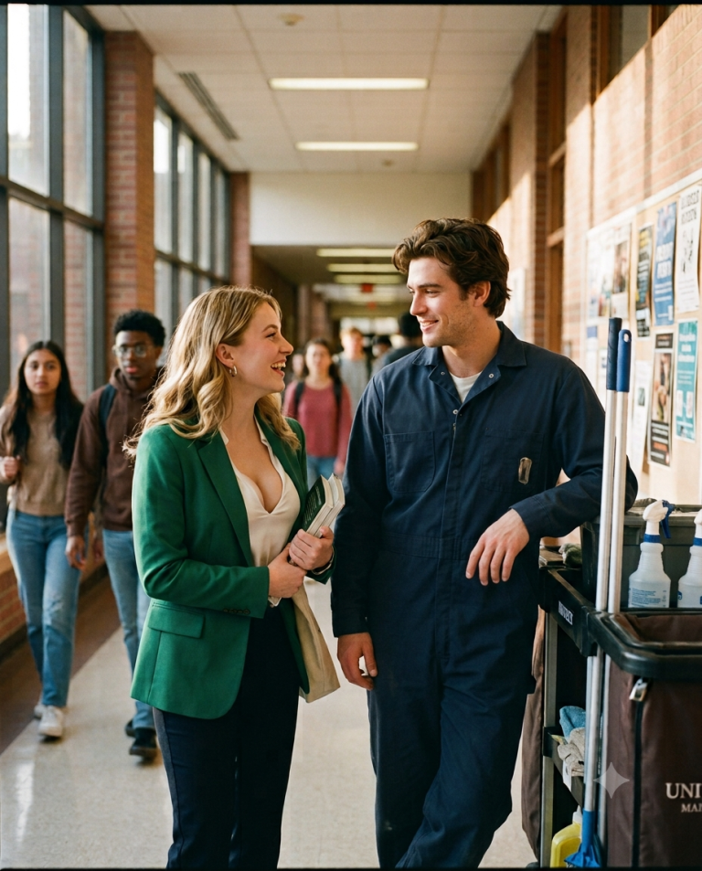 She Fell for the College Janitor Everyone Looked Down On
