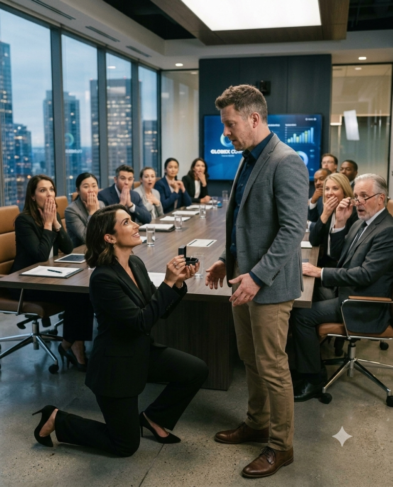 Single Dad Turned Down His CEO Boss Twice—Then She Proposed in Front of the Board