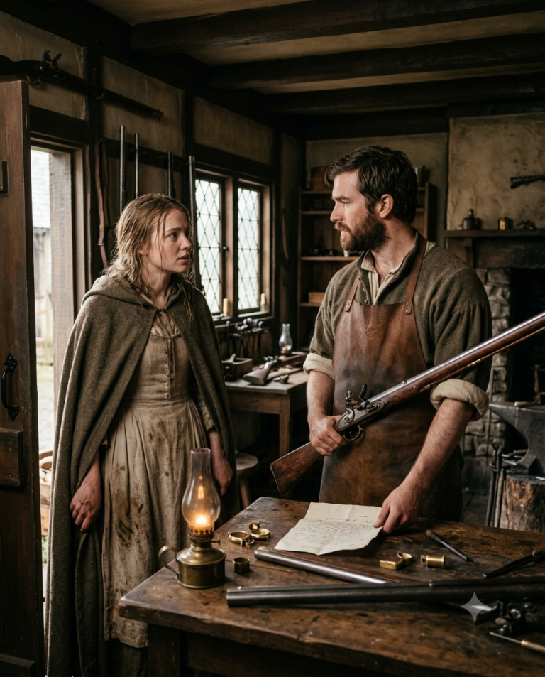 She Asked the Gunsmith to Wed Her Before Her Uncle Sold Her Land — “I’ll Want to Court You After,” the Gunsmith Said