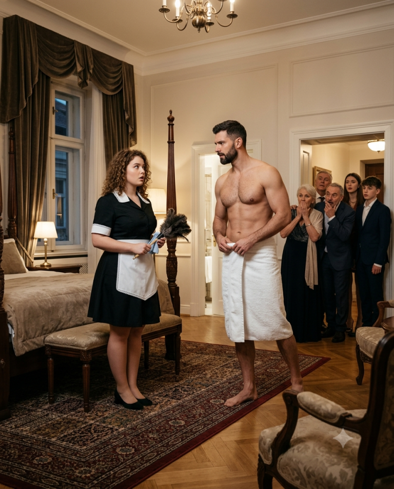 She Walked Into the Mafia Boss’s Room to Clean—Then His Family Walked In While He Was Still in a Towel