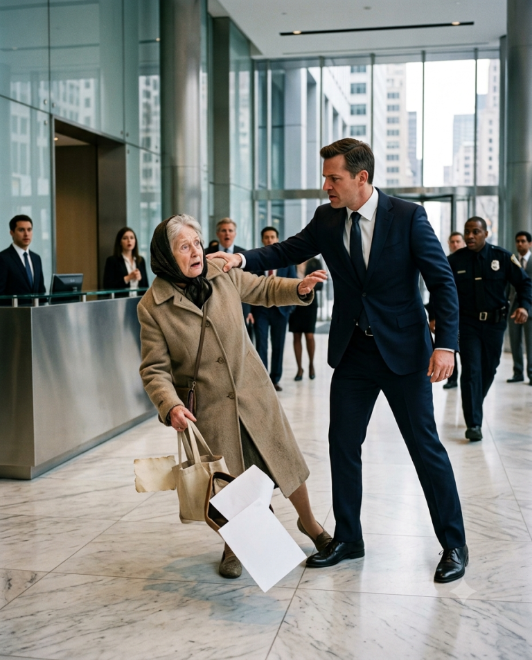 The CEO Shoved an Elderly Woman Asking for Bread—Then Learned She Owned the Company