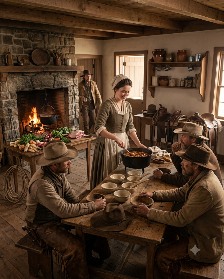 His Quiet Bride Never Mentioned She Could Cook—Now His Ranch Hands Won’t Miss Supper