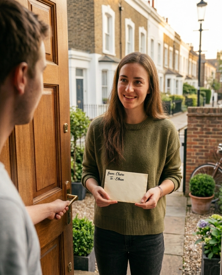 My Childhood Crush Knocked on My Door After 15 Years… She Was Holding a Letter With My Name On It.