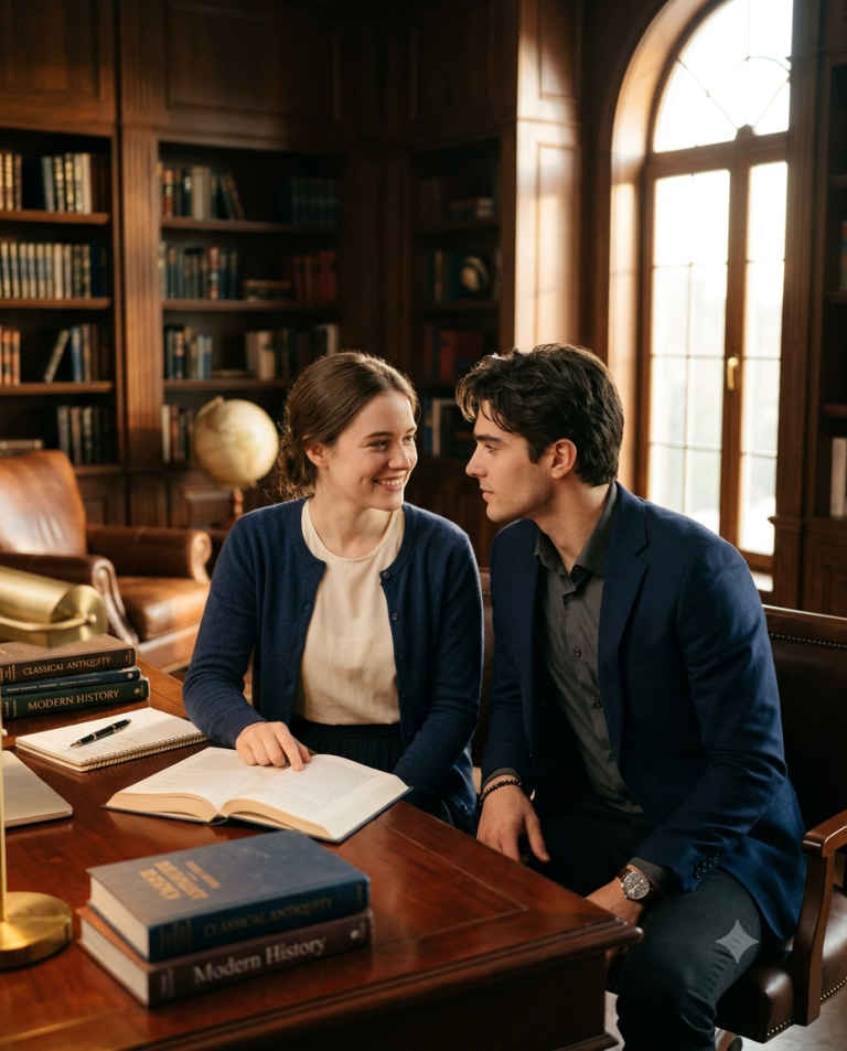 A Poor Scholarship Girl Tutored the Heir She Couldn’t Stand — Then He Became the Man She Never Expected to Love