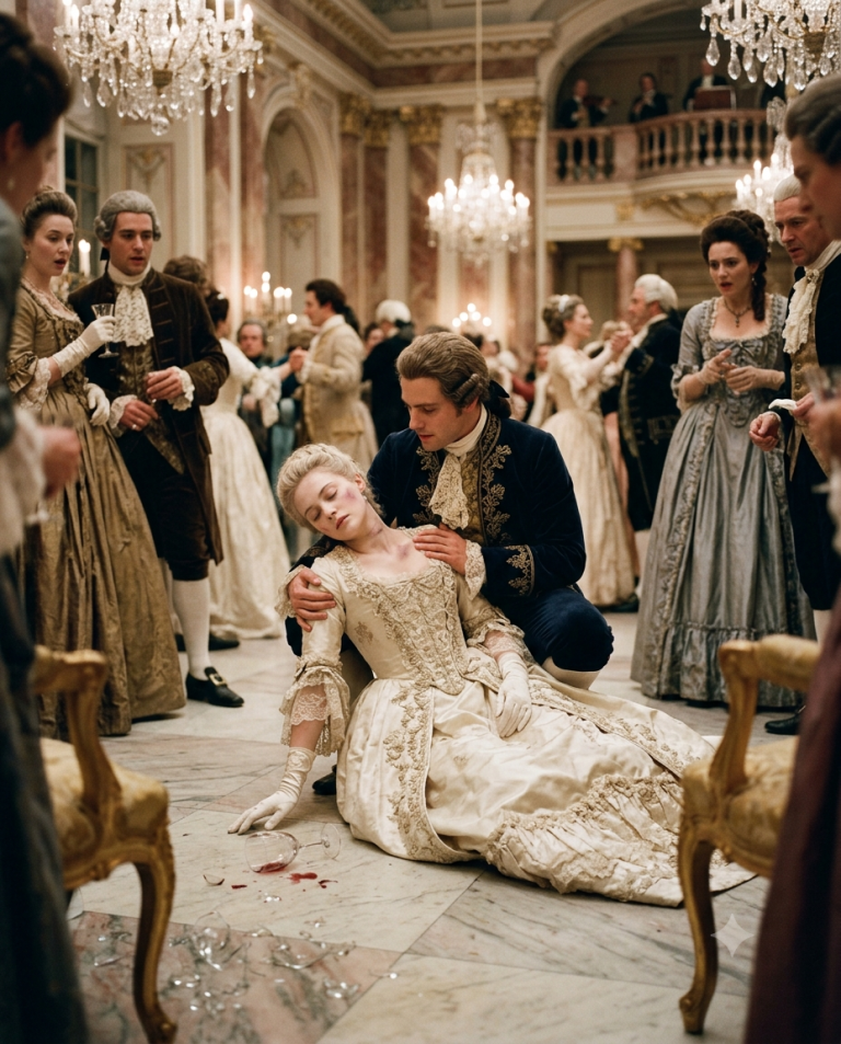 Too Bruised to Stand, She Collapsed at the Ballroom—Until a Duke’s Gentle Hands Changed Her Fate