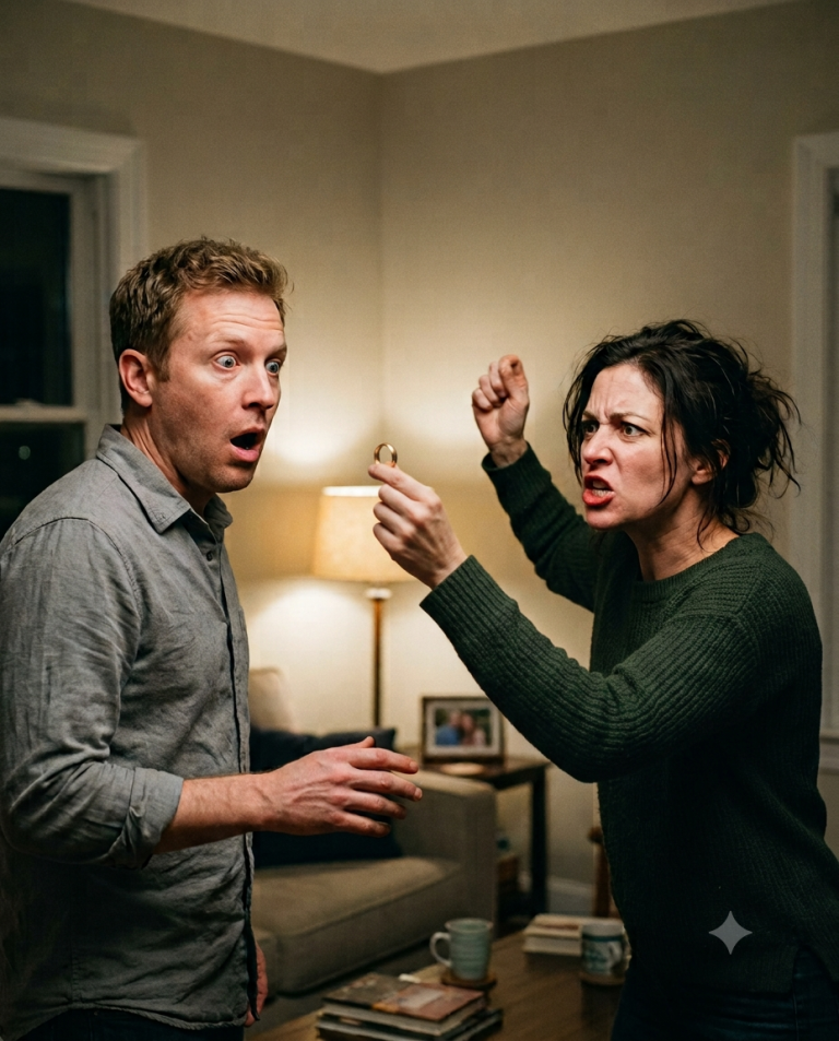 Don’t Make a Drama, Her Husband Said — She Took Off Her Ring and He Froze!
